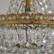Preciosa Jablonec Czech Crystal & Brass Montgolfier Single Light Chandelier 4550