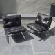 Pair of leather armchairs "Joker" by Olivier Mourgue for Aireborne 1964