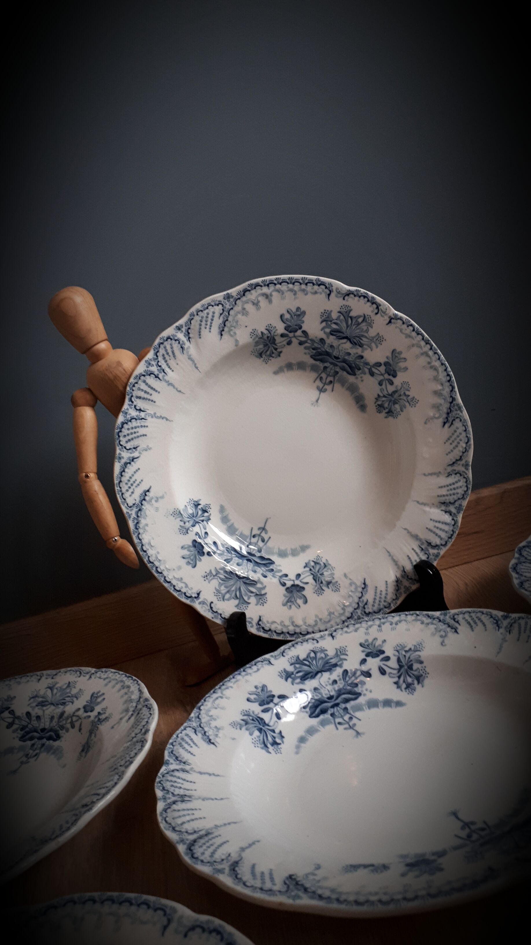 Set 6 hollow plates regency