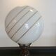 Scandinavian lamp in wood and opaline years 60-70
