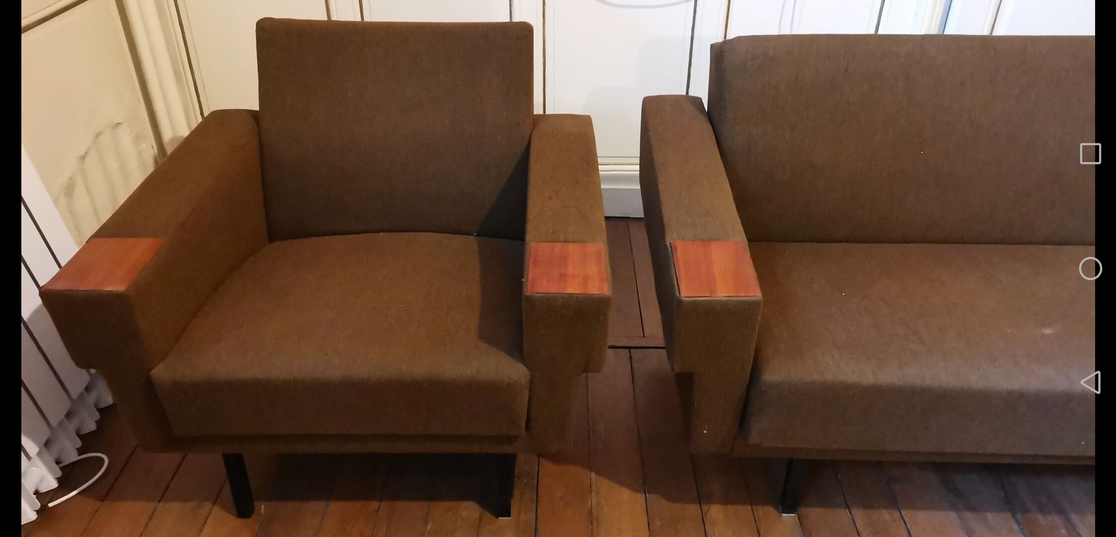 Sofa sofa daybed convertible 60 years 70 khaki