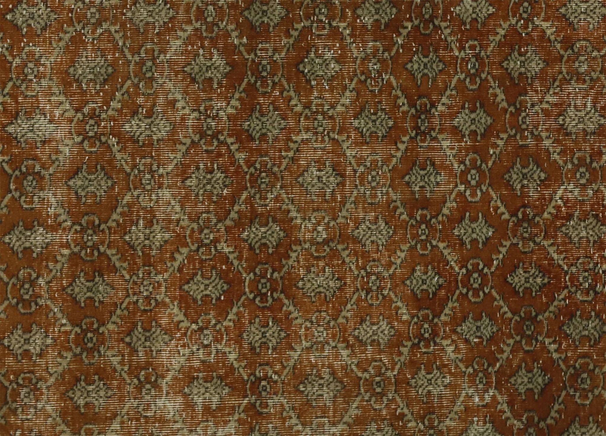Turkish Anatolian Handmade Vintage Rug 255 cm x 164 cm