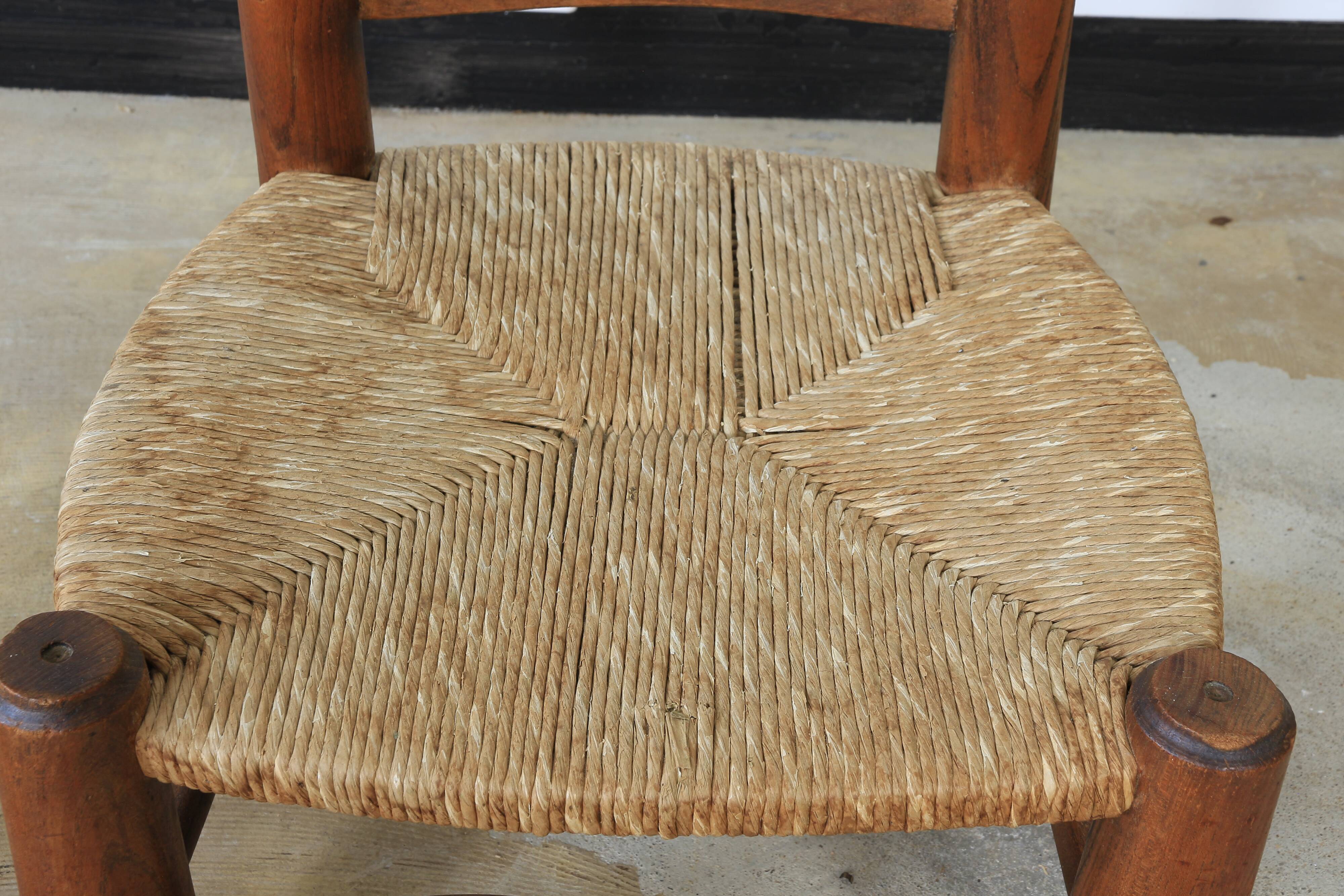 Chaise paillé  Charles Dudouyt