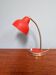 Vintage articulated desk lamp in red lacquered metal, 1950s