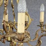 Large Louis XV style chandelier in gilded bronze circa 1950