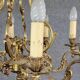 Large Louis XV style chandelier in gilded bronze circa 1950