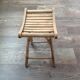 Folding wood stool