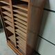 50s-60s double curtain filing cabinet in oak