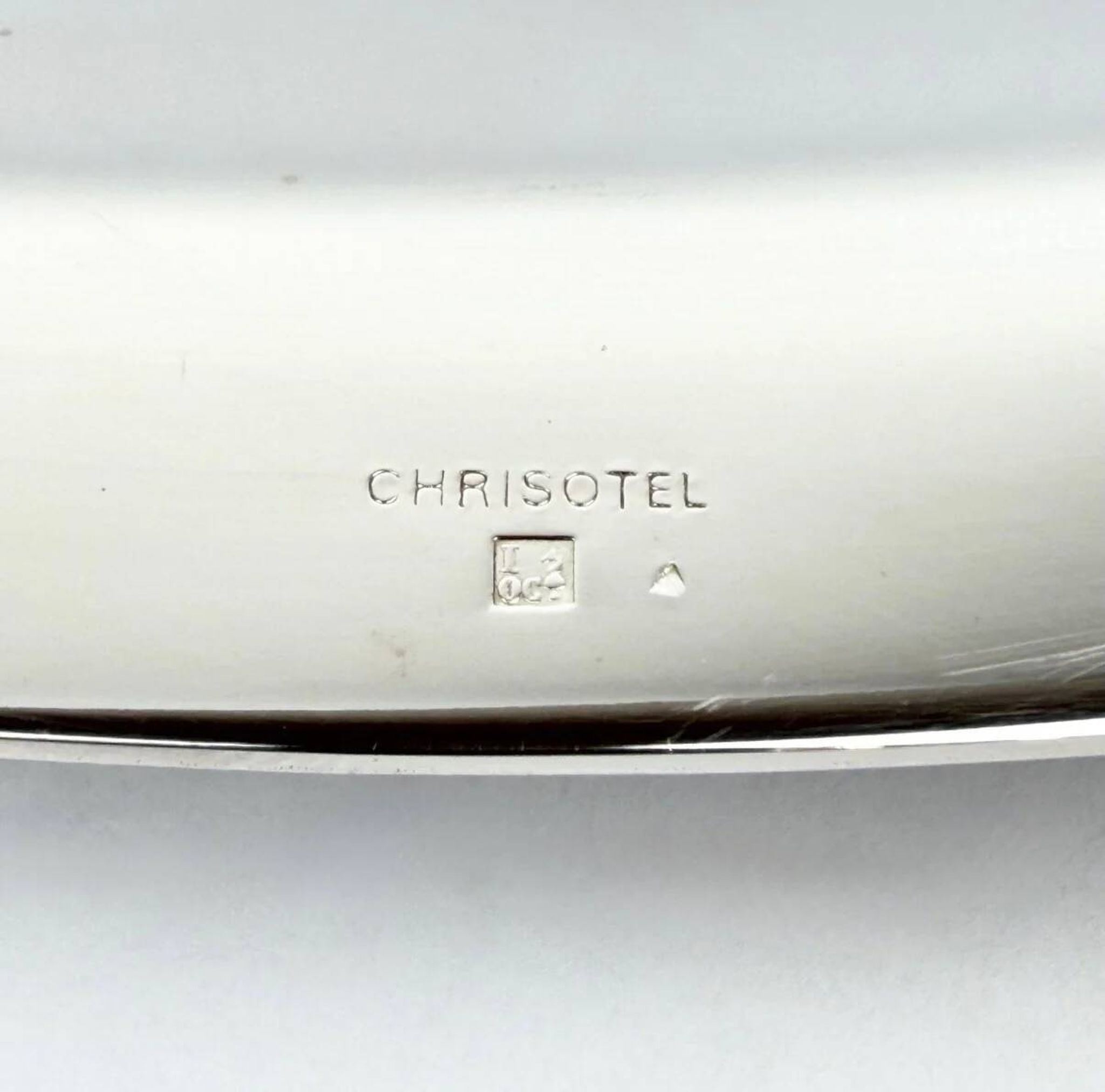 Plat de service en métal argenté Christofle
