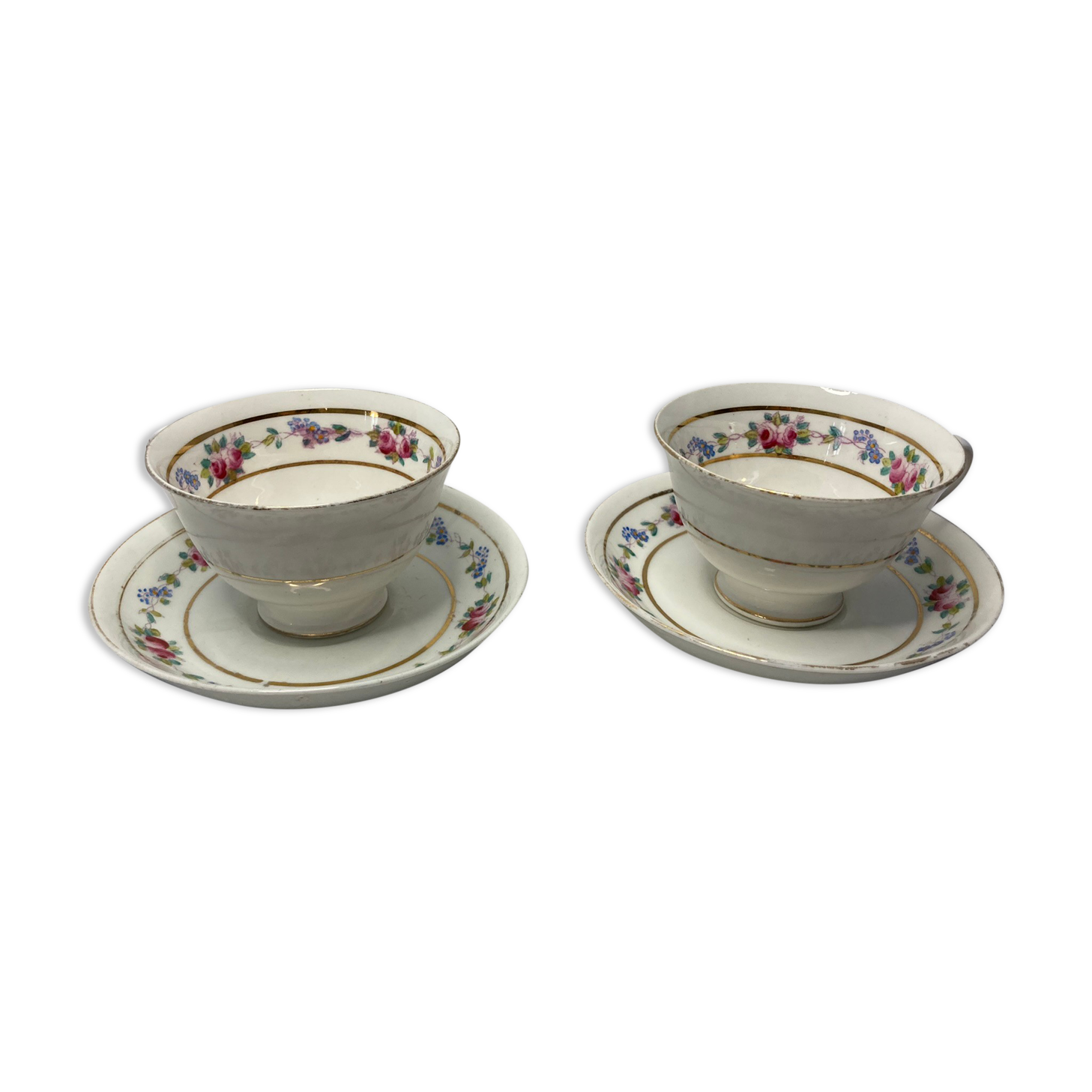 Anciennes tasses à thé porcelaine anglaise Regent China début XXème