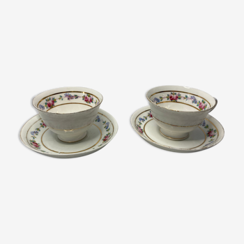 Anciennes tasses à thé porcelaine anglaise Regent China début XXème