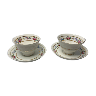 Anciennes tasses à thé porcelaine anglaise Regent China début XXème