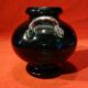 Vintage green glass vase 70's 80's