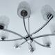 Large Vintage Architectonic  Chrome Glass Pendant Light