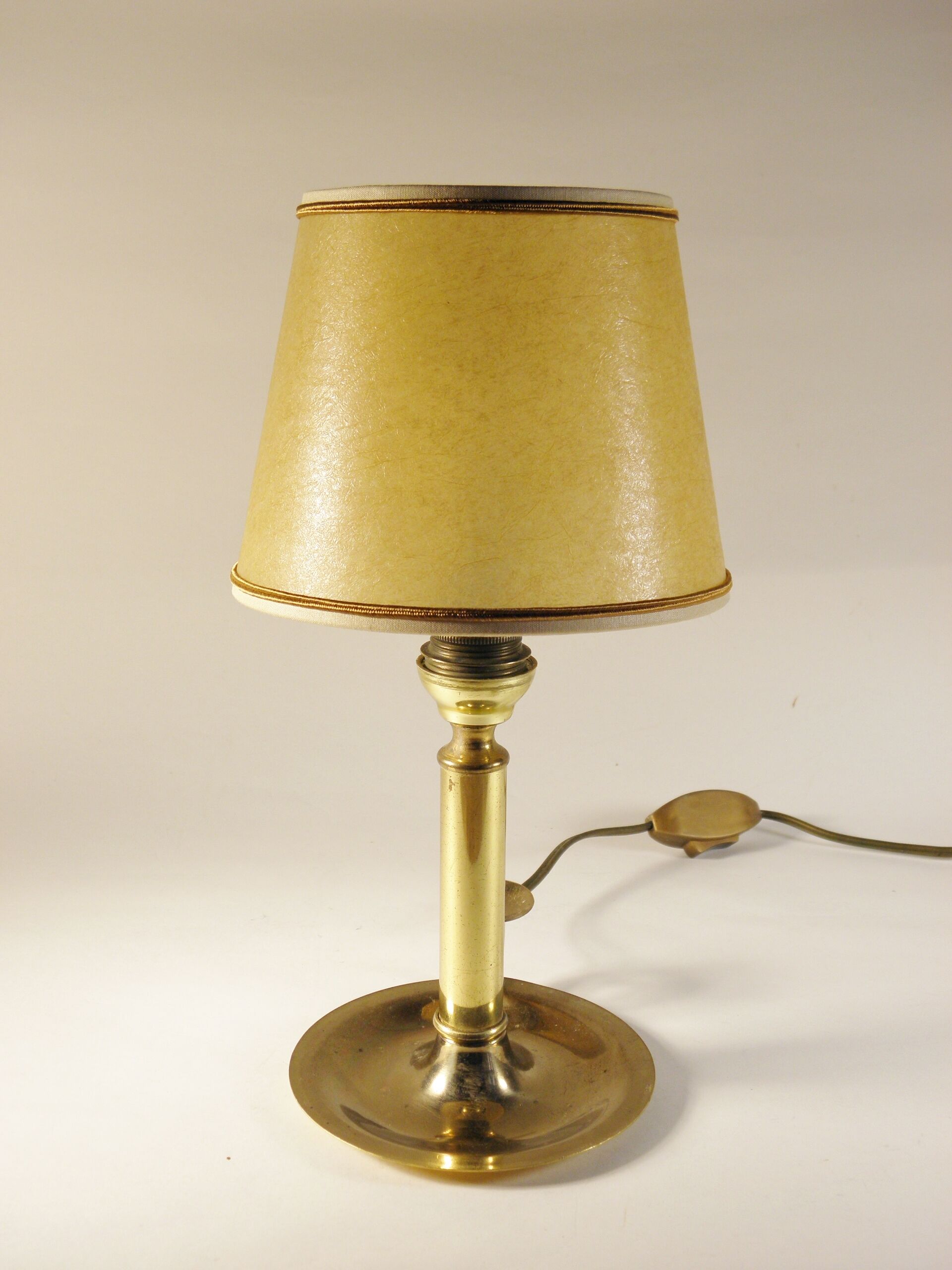 Golden brass candlestick lamp