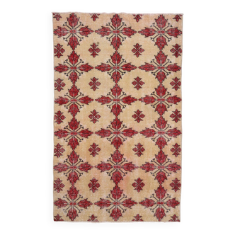 4x7 Soft Color Classic Floral Vintage Area Rug, 113x218Cm SK 2001