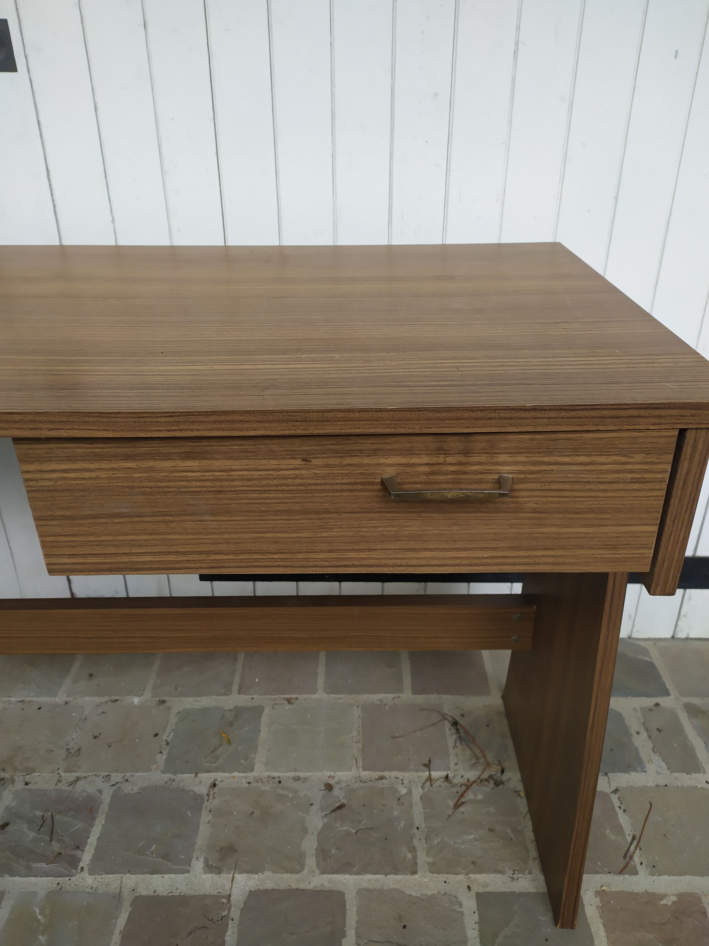 Vintage desk in brown formica