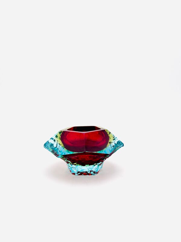 Vide-Poche Alessandro Mandruzzato Murano Sommerso Ghiaccio Design