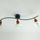 1980s 3-spot ceiling fixture metal and lucite honsel memphis era