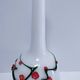 vase glass paste floral decoration Japonese style vintage