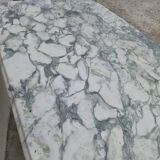 Antique cast iron and marble bistro restaurant table - 1.40m