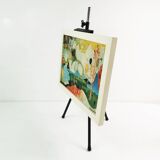 Vangel Naumovski, surrealist composition, print on canvas, 1960s-1970s