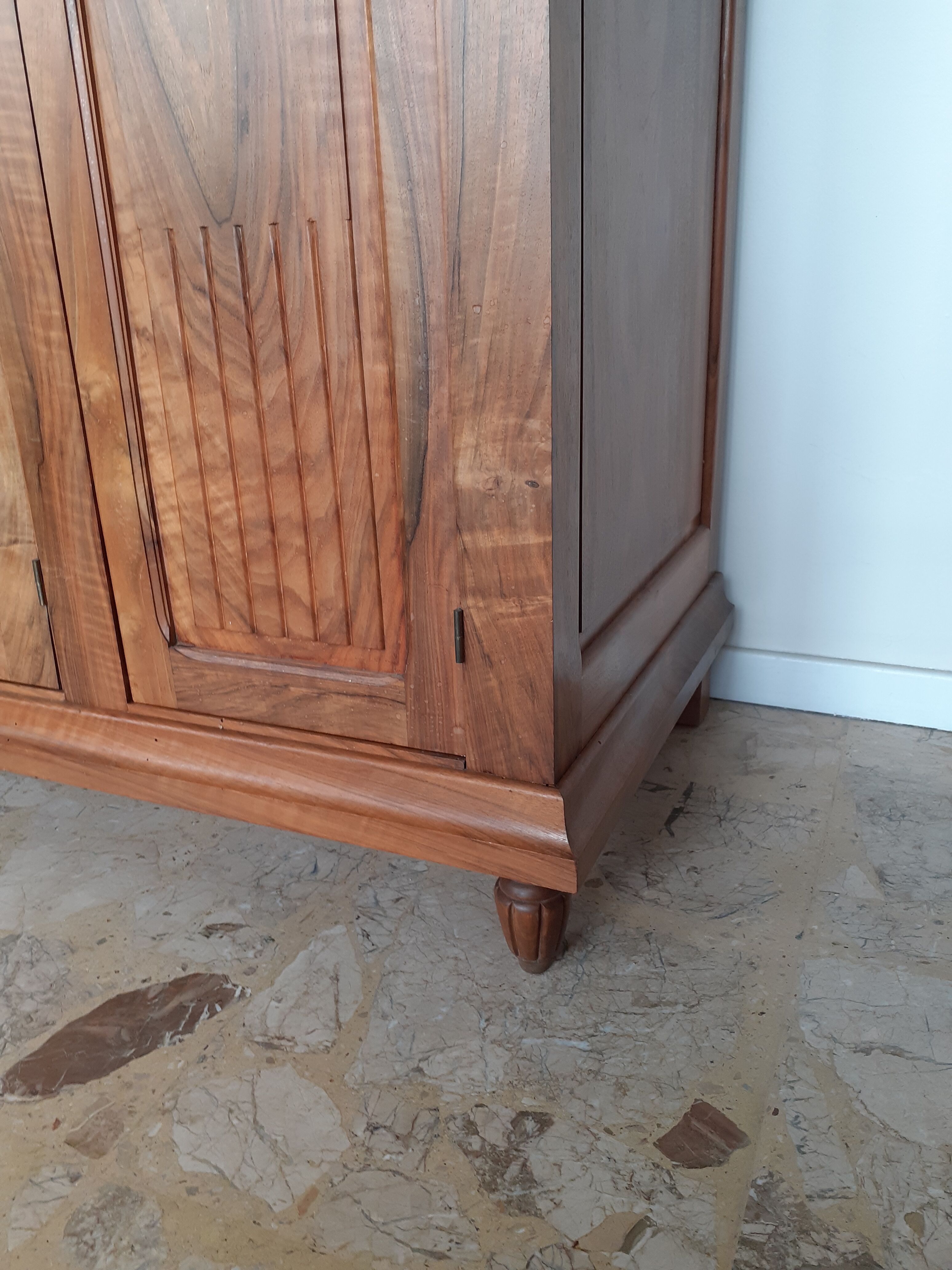 Art Deco walnut wardrobe