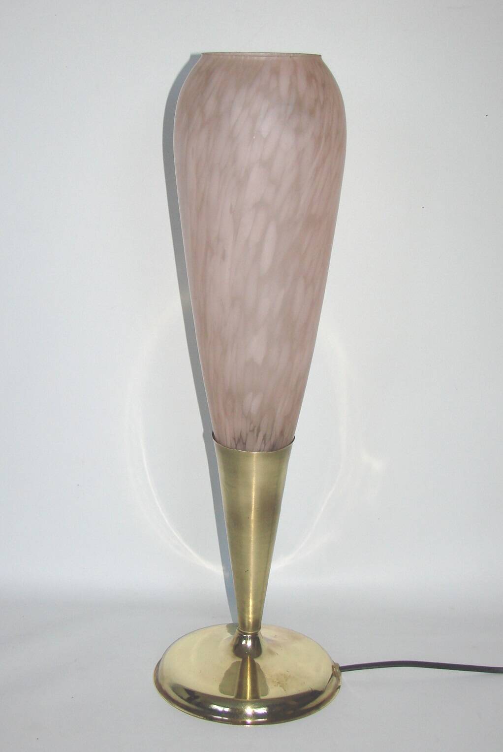 Lampe de table moderne des années 1960 | Laiton et verre | Vintage | E14