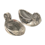 Salt shakers (salters) glass swan shape