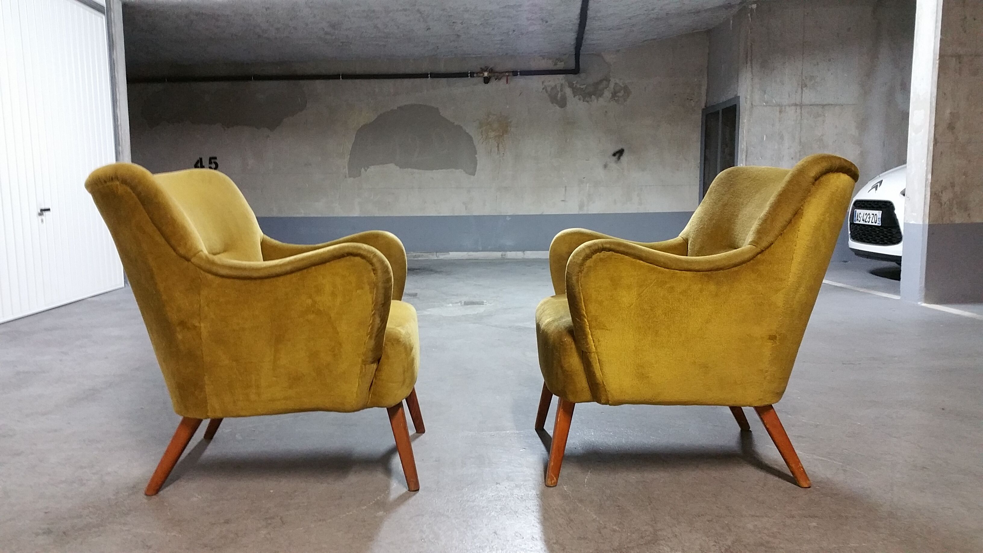 Armchair original years 50-60 Italian design gold