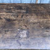 Rustic antique farmhouse table in solid oak with 1 drawer.