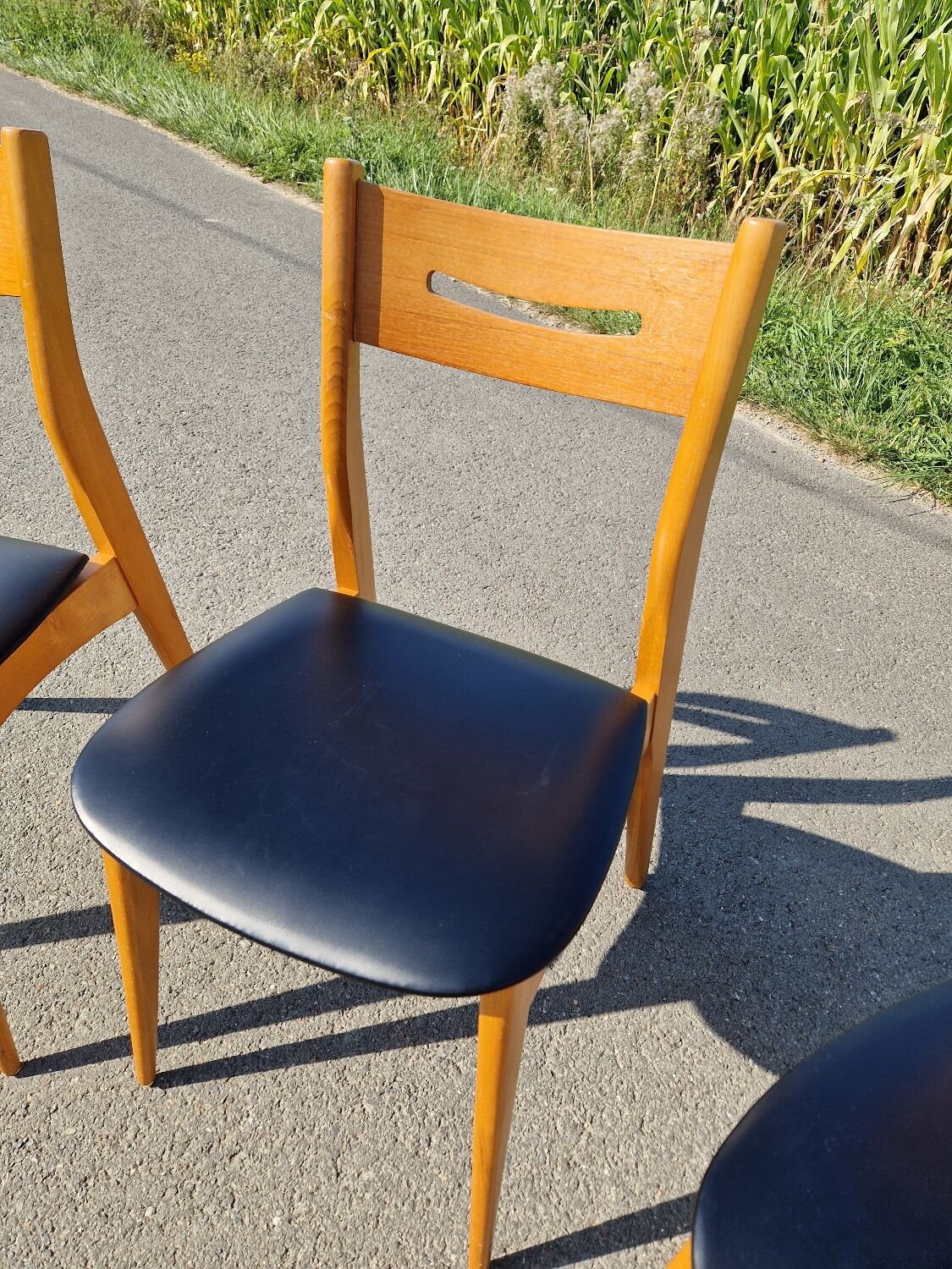 Set of 4 vintage Scandinavian style chairs from the 60s