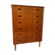Scandinavian vintage teak stamped dresser 60s