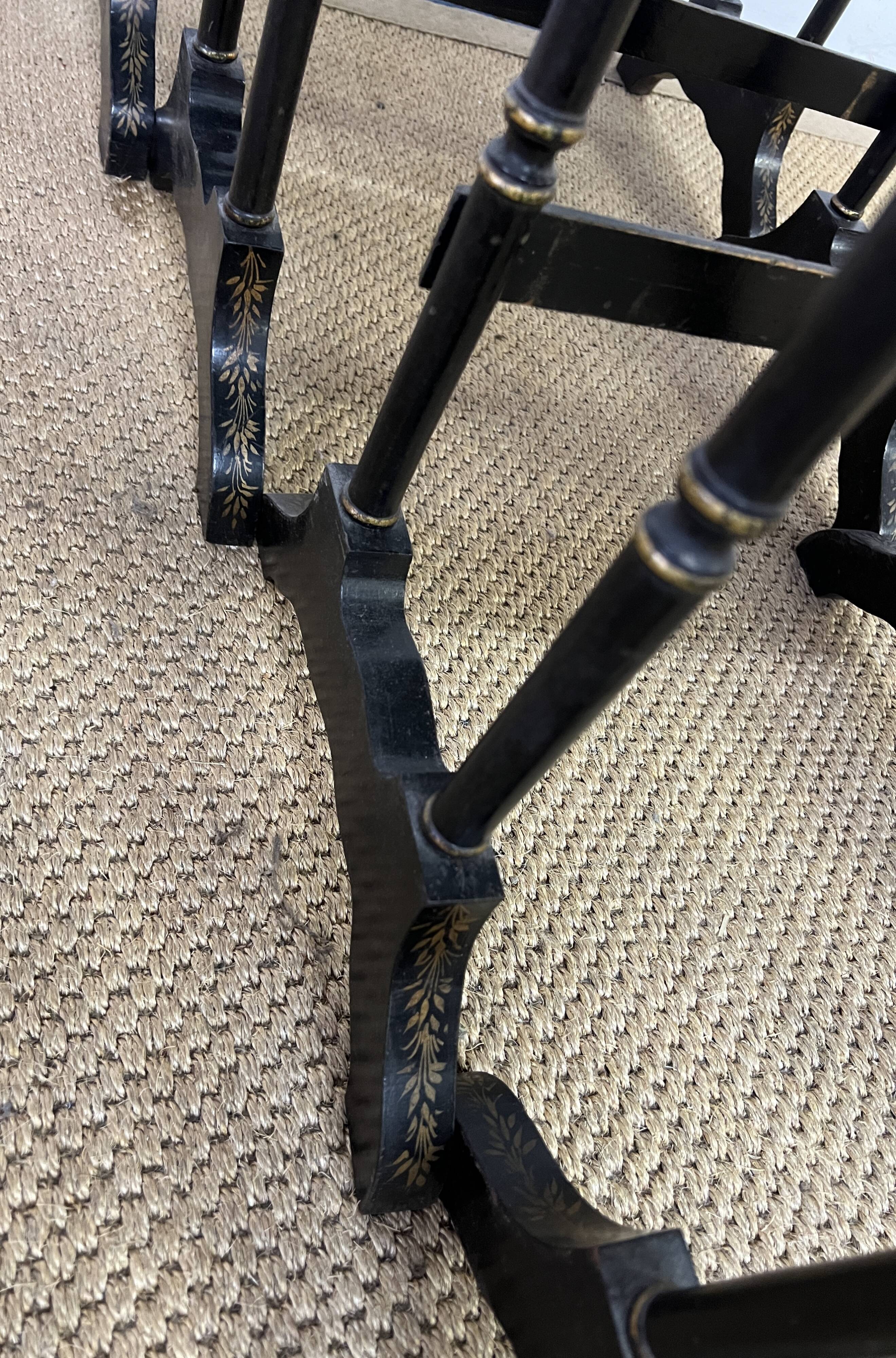 Set of 4 wooden nesting tables, Napoleon III