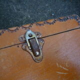 Large wooden box / case Alsatian decoration, mid-twentieth century