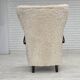 1960s, Danish high-back armchair, genuine sheepskin, reupholstered.