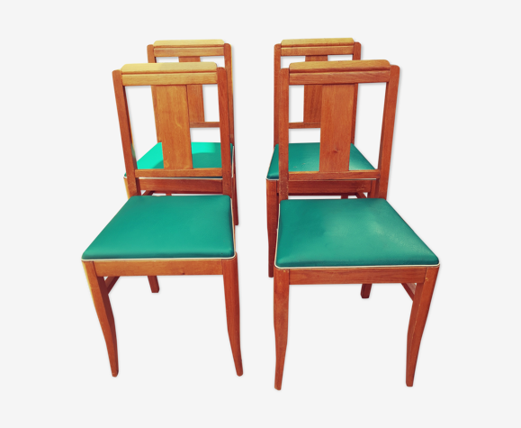 Lot de 4 chaises art déco