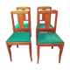 Lot de 4 chaises art déco