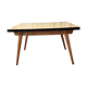Table en bois et formica pieds compas