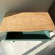 Vintage Louis XV style chest of drawers - Deep green, light wood, gold - 3 drawers