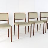 Set of 4 Niels O Möller model 80 chairs