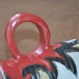 Glazed stoneware mug with snail motif signed
