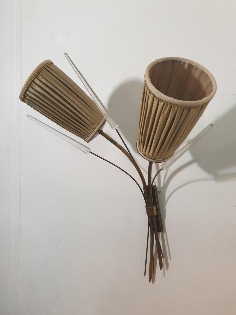 LUNEL wall lamps - Pair of vintage wall lamps - Antique light fixtures