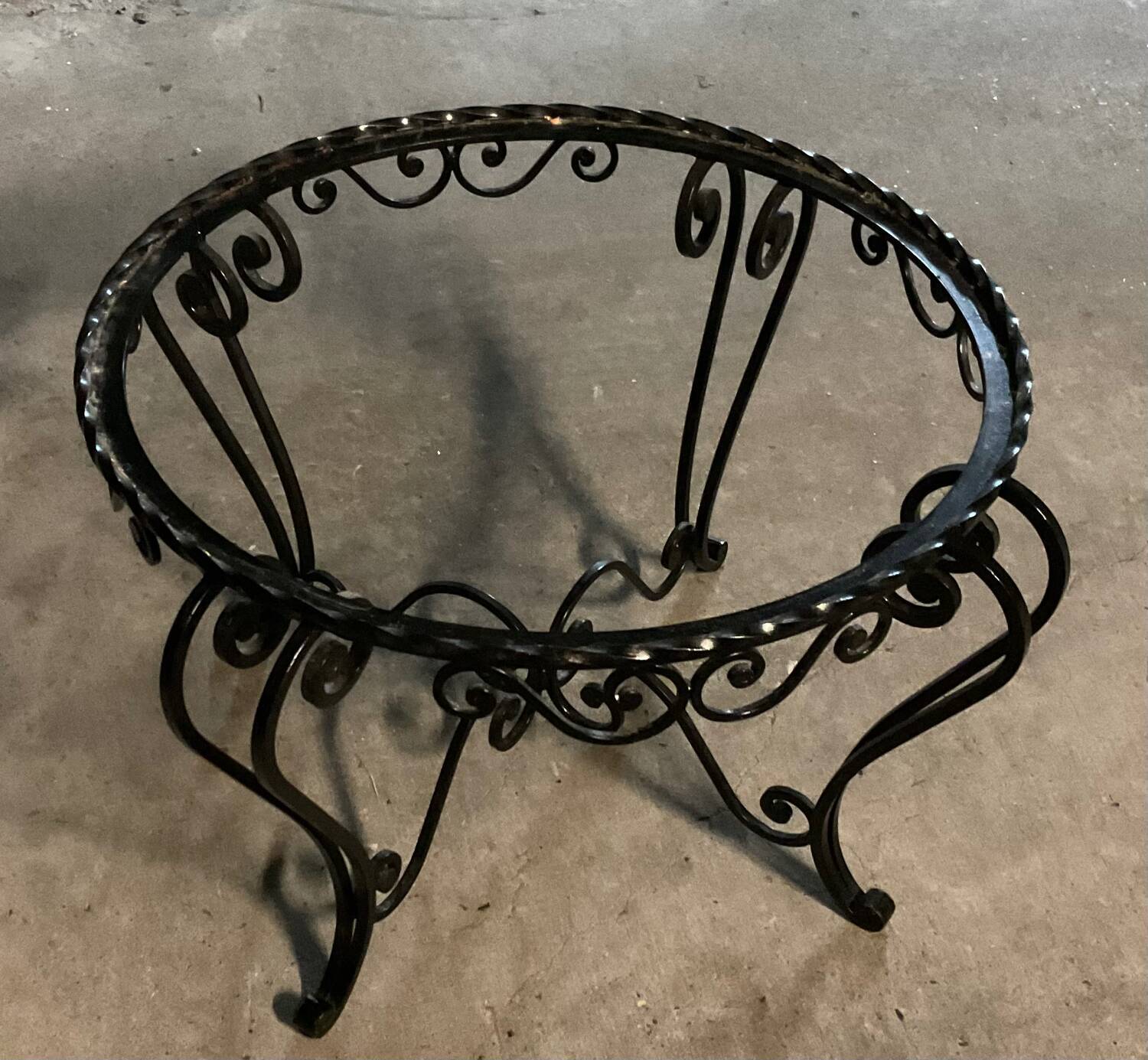 Vintage wrought iron coffee table
