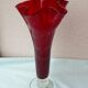 Red glass vase