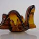 Large Murano amber glass bowl, Italy, 1960s