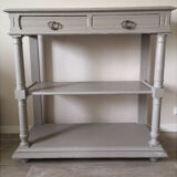 Painted console serving table.