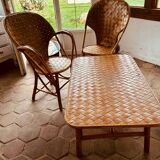 Fauteuils dit "corbusier" et sa table basse