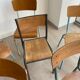 Set of 10 industrial chairs