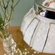 Vintage art deco globe pendant light in white and silver Clichy glass